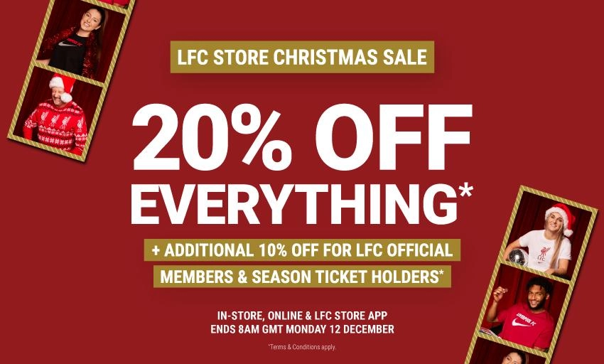 Big savings in the LFC store Christmas sale
