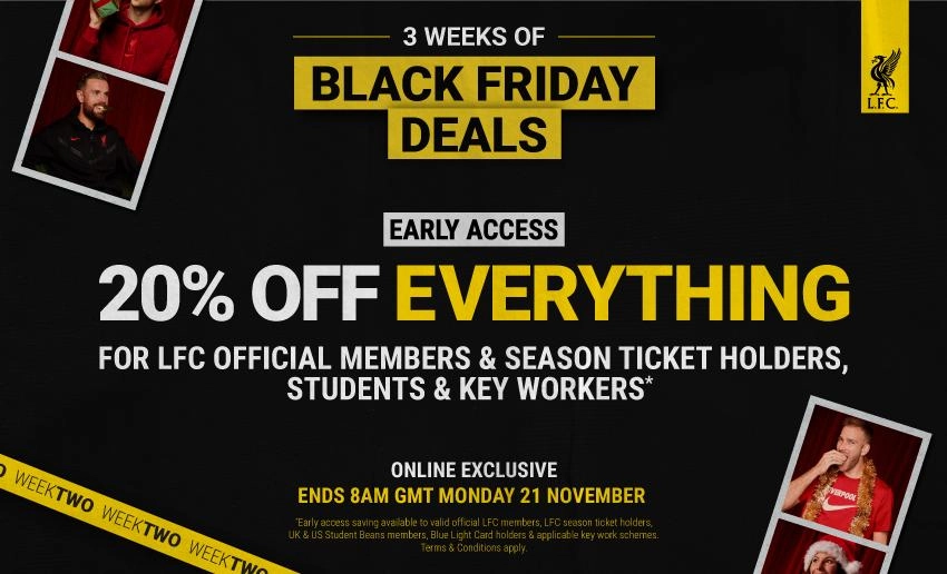 Black Friday sale: Early access for Members, season ticket holders, students and key workers