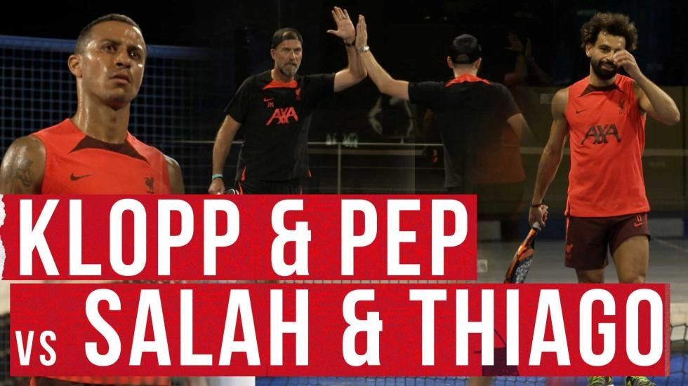 Free | Watch Salah and Thiago v Klopp and Lijnders in padel
