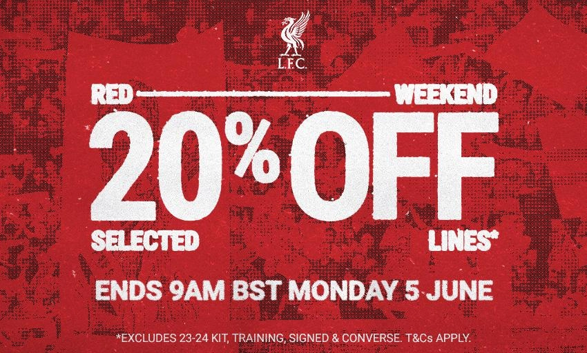 Red Weekend sale: Save 20% on selected lines