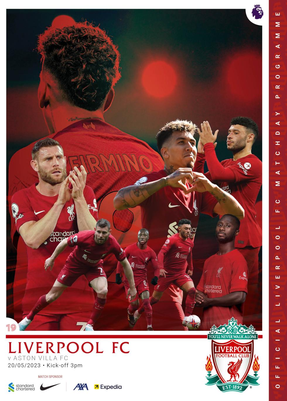 Get your copy of a special Liverpool v Aston Villa programme