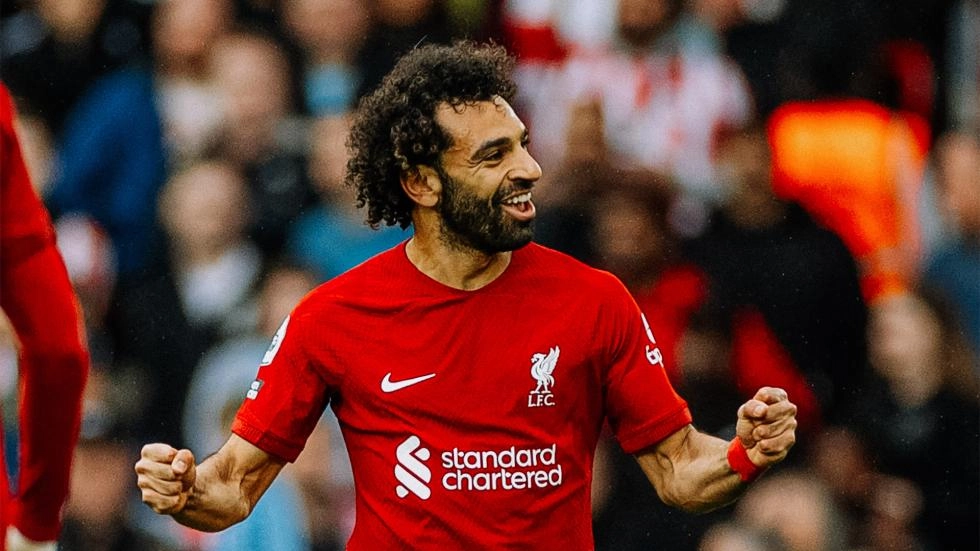 Mohamed Salah reacts to Brentford win, 100 Anfield goals and more milestones