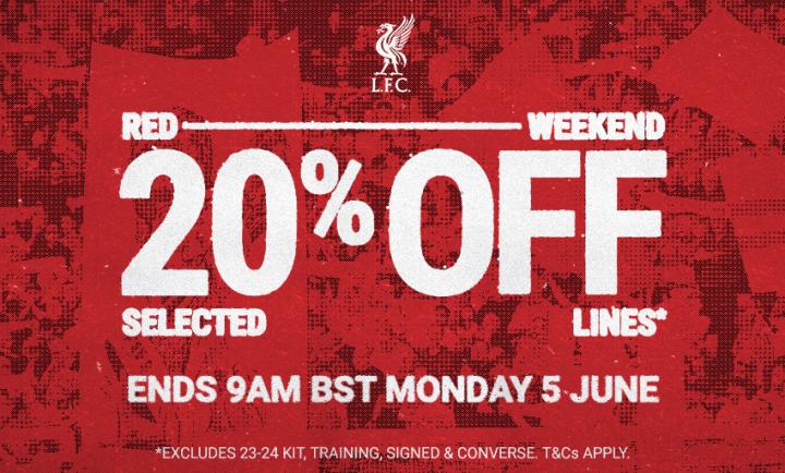 Liverpool — Red Weekend sale: 20% on lines