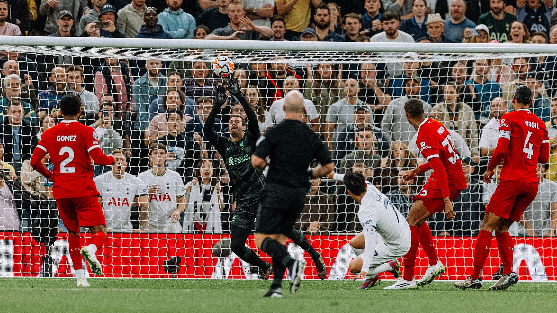 LIVERPOOL, ENGLAND - SEPTEMBER 18: Alisson Becker of Liverpool