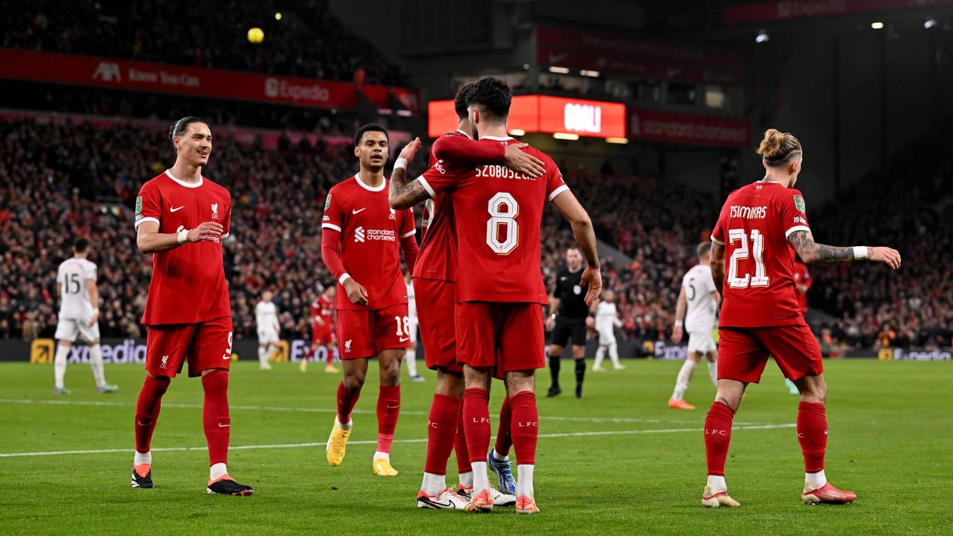 Liverpool advance to Carabao Cup semi-finals with 5-1 win over