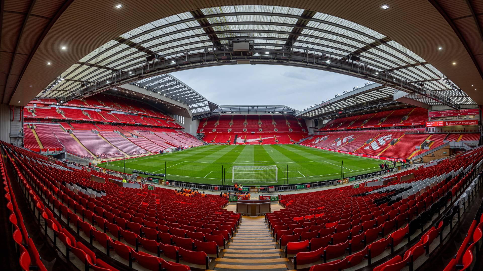 Download Anfield Stadium Of Fc Liverpool 4k Image Wallpaper | Wallpapers.com