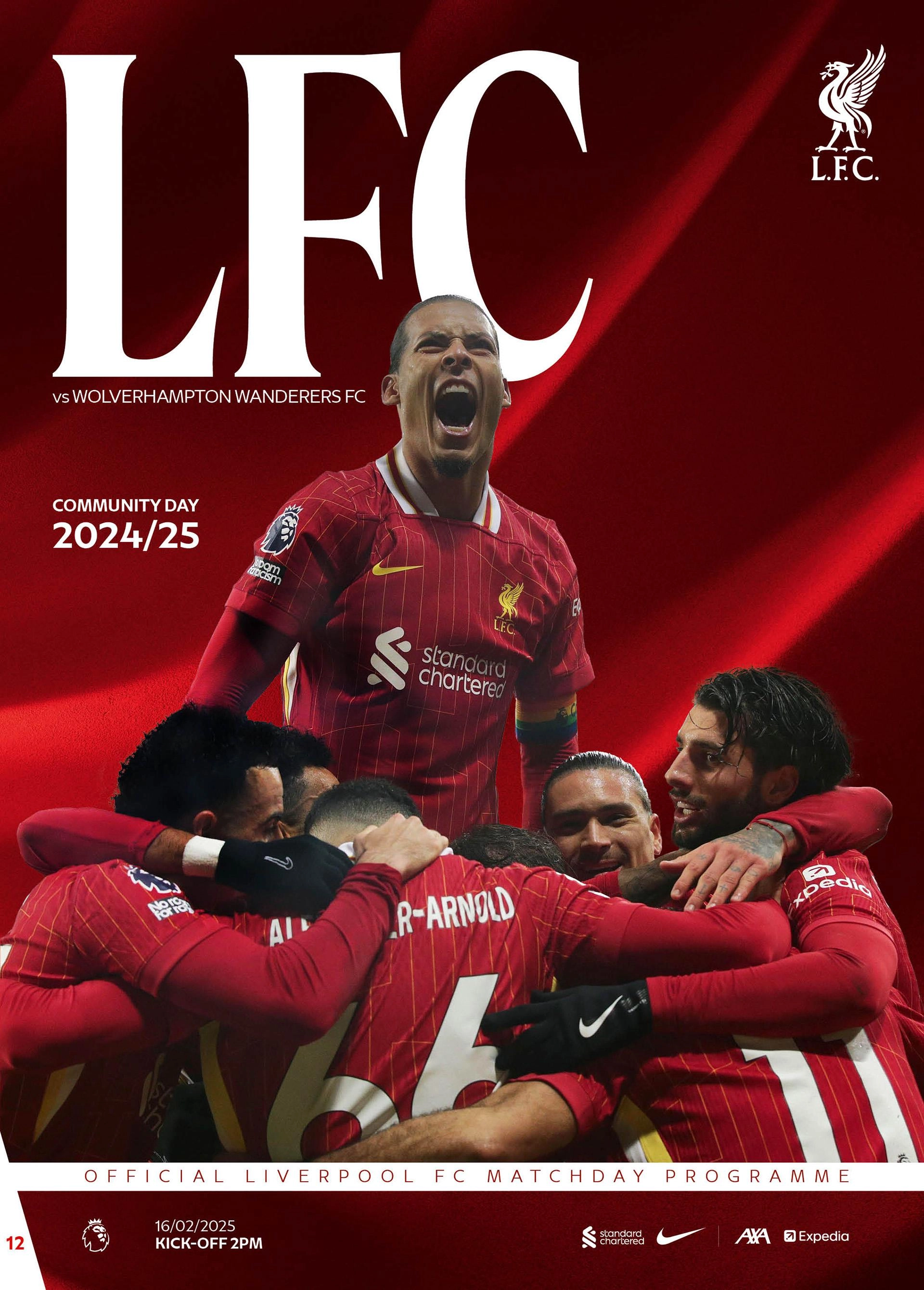 Liverpool FC マッチプログラム リバプール対ウェストハムの記念マッチデープログラム