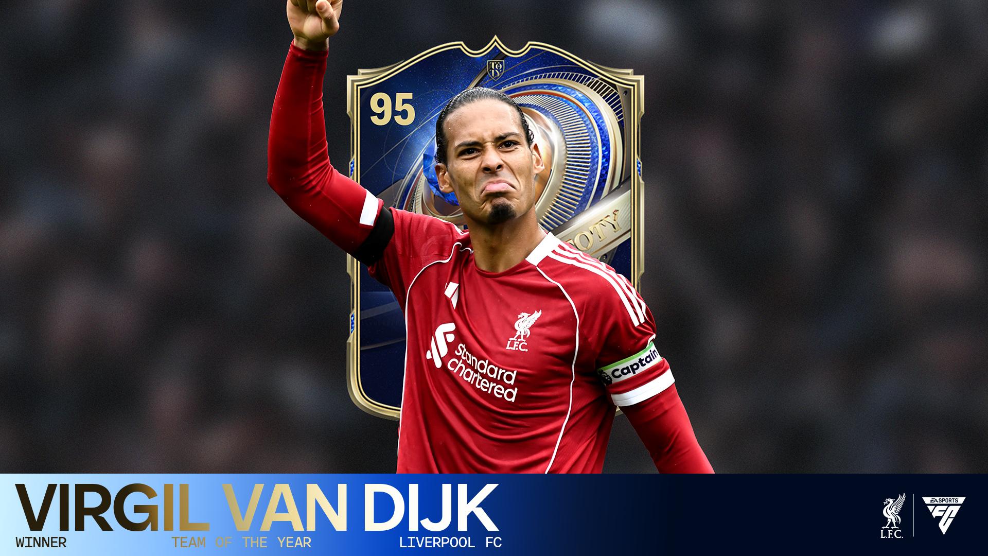 ヴァージル・ヴァン・ダイクが「EA SPORTS FC チーム・オブ・ザ 