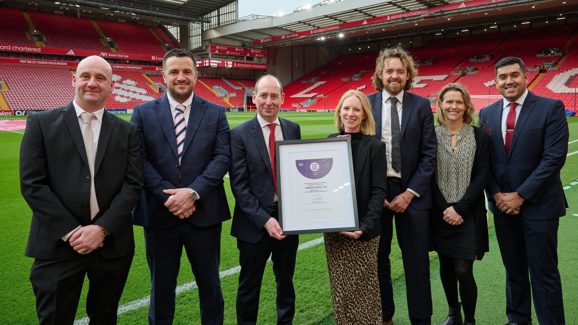 LFCは、食の持続可能性が世界的に認められた最初のサッカークラブに