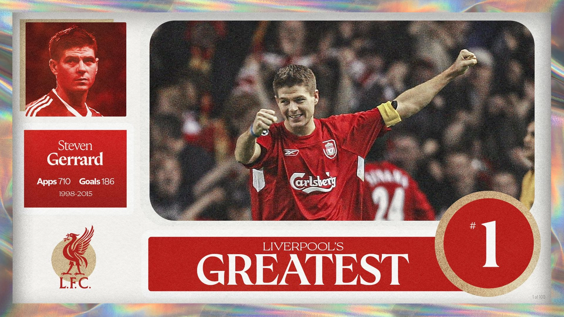 スティーブン・ジェラード レアSteven Gerrard　プレミアリーグ リバプールズ・グレイテスト-No.1: スティーブン・ジェラード