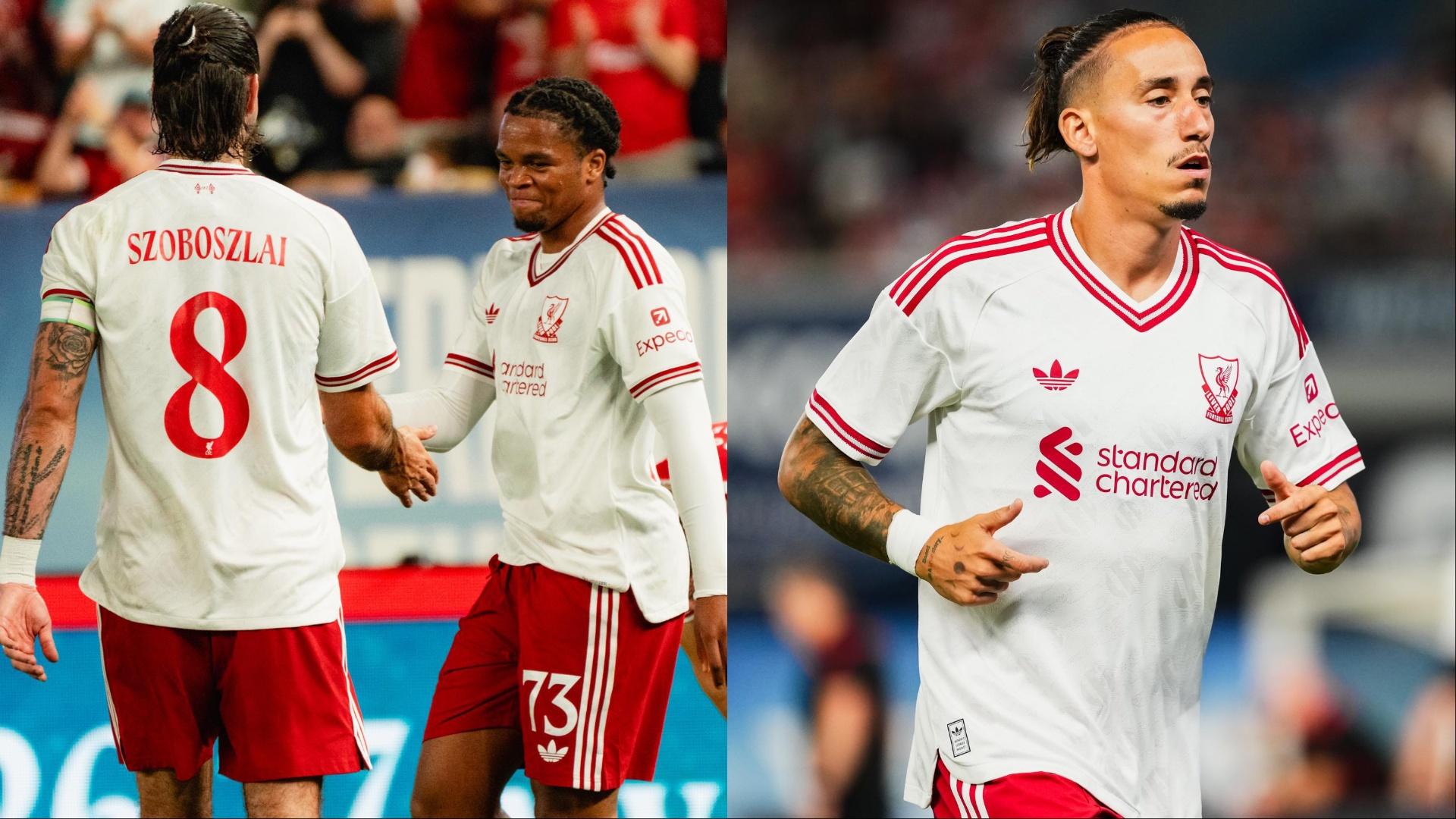 In photos: Liverpool debut new adidas away kit in win over Wrexham in New York