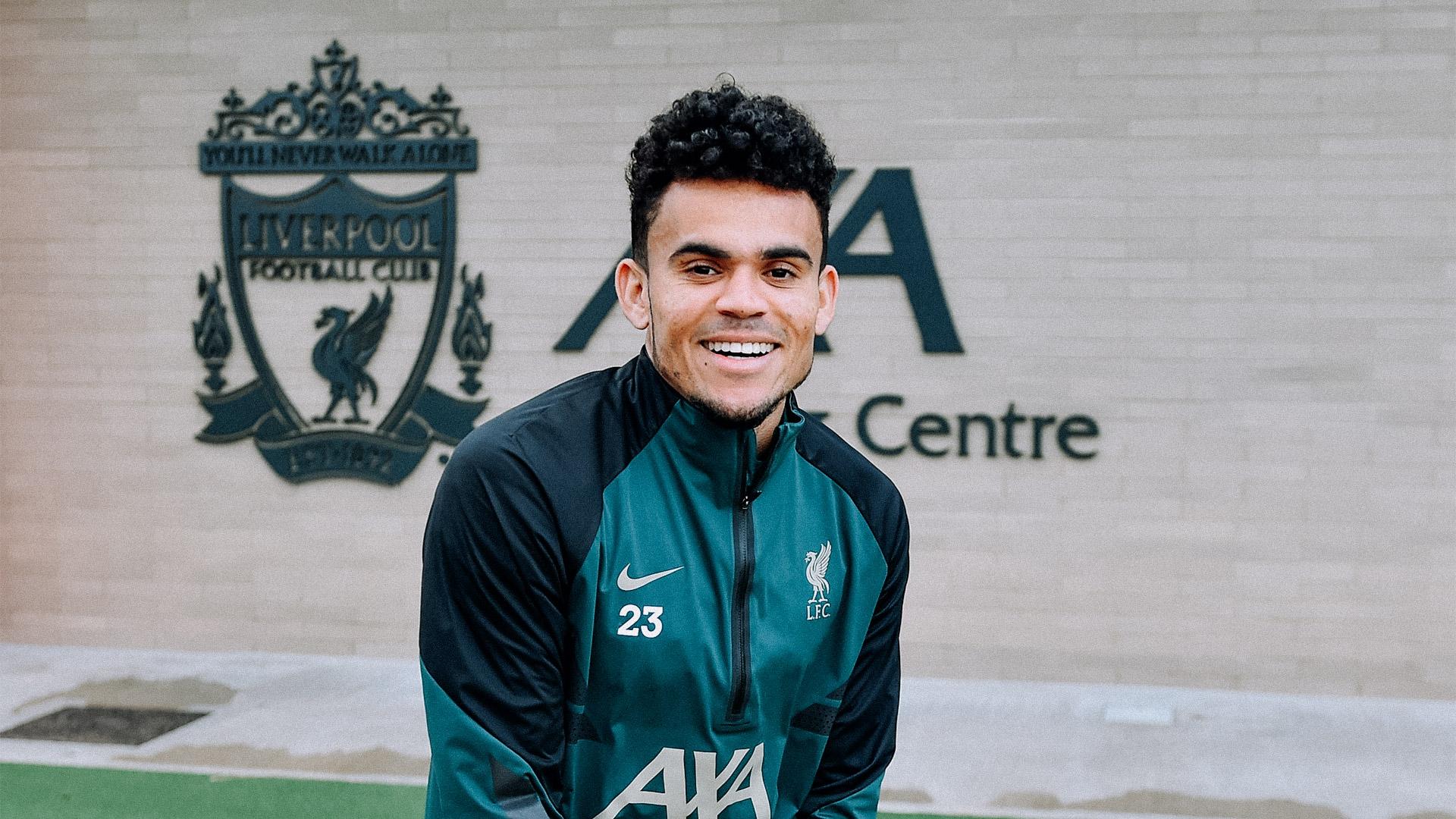 Luis Diaz's first training session at Liverpool - Liverpool FC