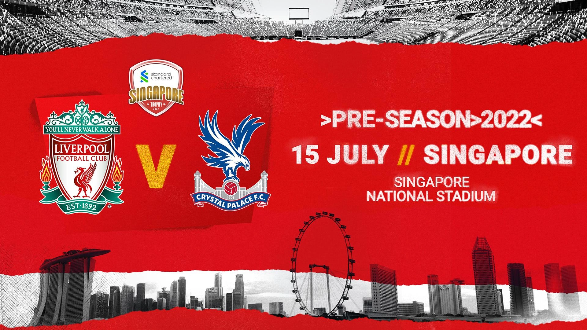 Reds to face Crystal Palace in Singapore for second leg of pre-season