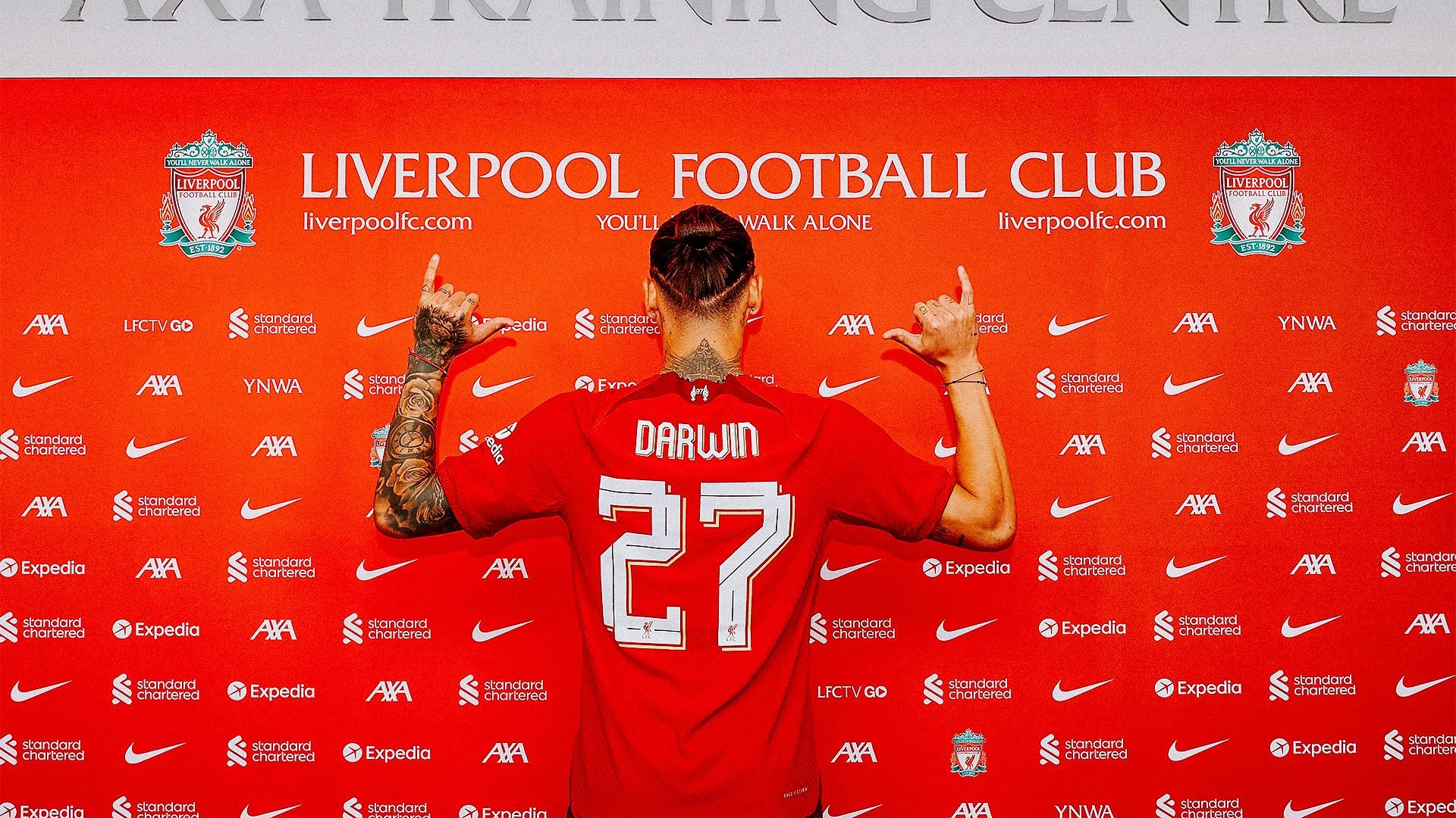 Liverpool FC DRI-FIT シャツ Darwin 27 27 Darwin Nunez Liverpool Nike 2021/22 Home Football Shirt