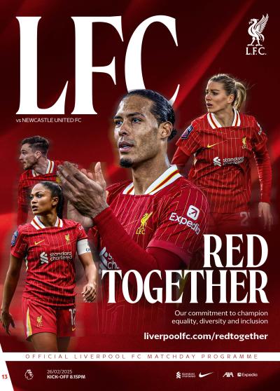 Liverpool FC マッチプログラム リバプール対ウェストハムの記念マッチデープログラム