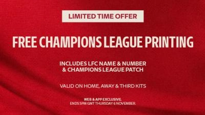 LFC Retailでチャンピオンズリーグの印刷を無料で手に入れよう